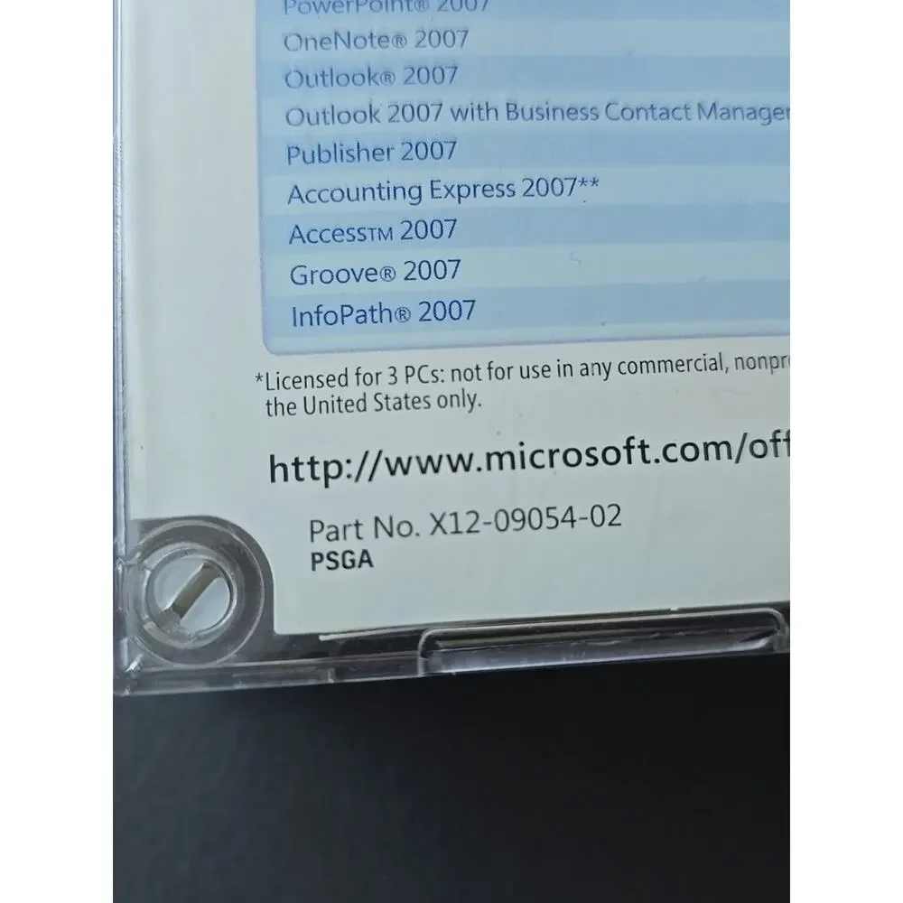 NEW SEALED Microsoft Office Home & Student 2007 Full Version for 3 PCs